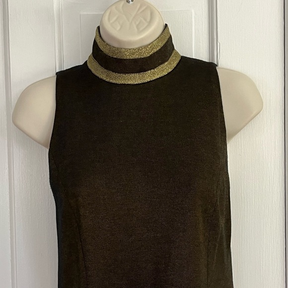 Vintage Christine Jaguin Mock Neck Sleeveless MIDI Dress Matching Coat Size 4 - Picture 3 of 16